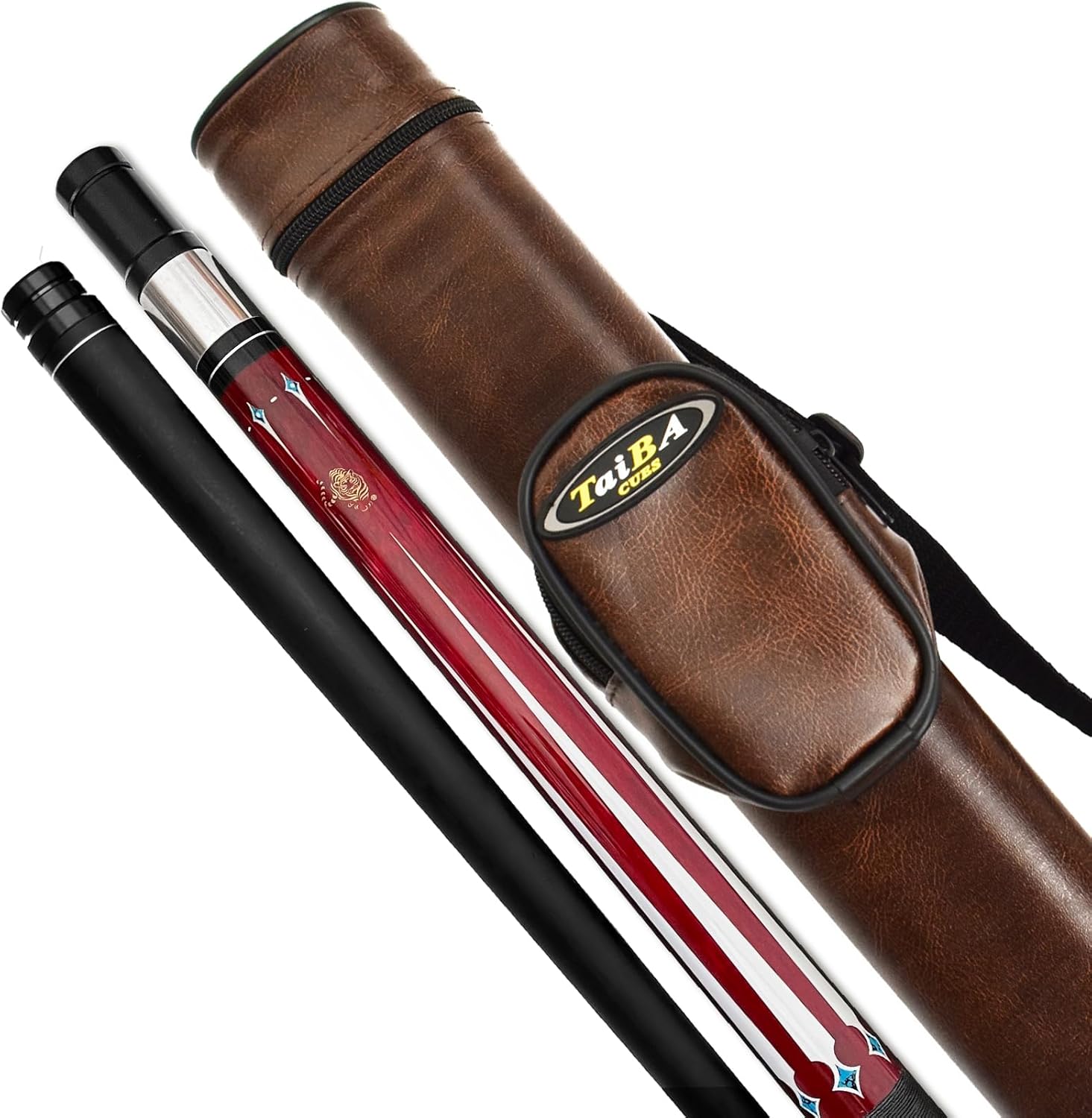 Tai ba cues Pool cue Stick, 13mm Multilayer Leather Tip, 58", Linen Wrap, Hardwood Canadian Maple Professional Billiard Pool Cue Stick 19-21 Oz (Selectable)