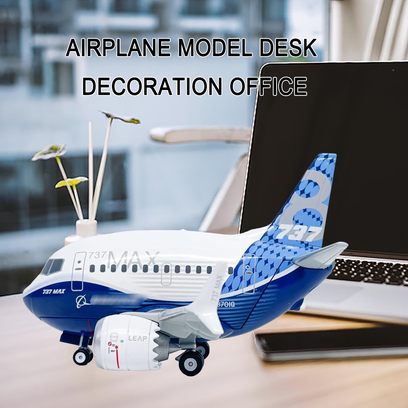 5,11 pollici B737 MAX Q-Style pressofuso in lega aeroplano modello realistico desktop scaffale decorazione regalo collezione premium for gli appassionati aviazione display ufficio