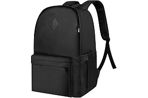 Black Backpack for Men and Women Business Laptop College Bookbag with a Dedicated Computer Compartment
