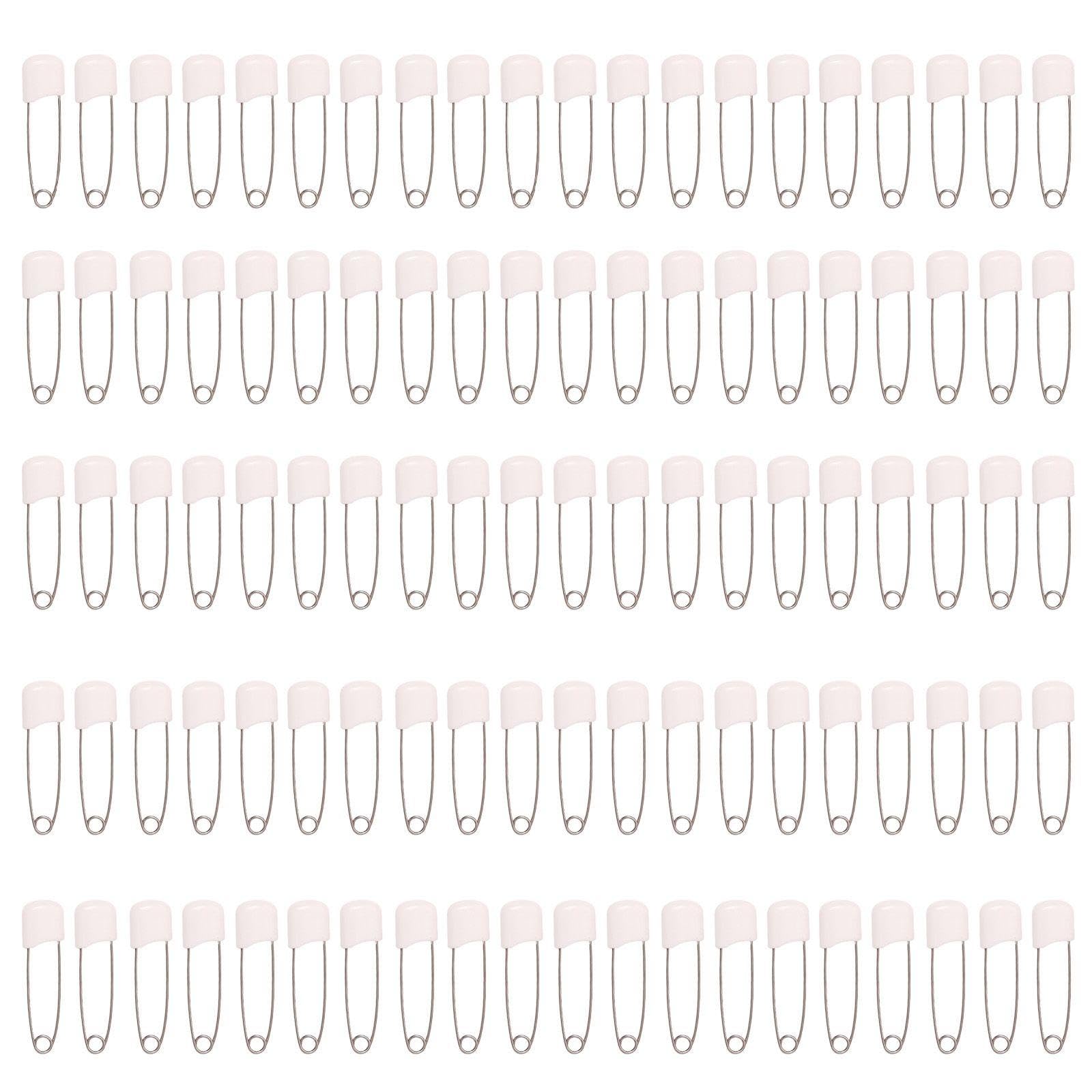 RNFKSU 100 Colored Plastic Pins, Stainless Steel Child Safety Pins, Sewing Craft Supplies, Suitable For Baby Saliva Towels, Diapers, Clothing.