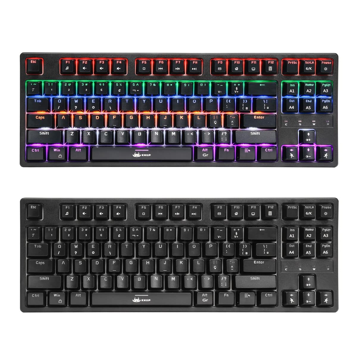 Teclado Mecânico TKL Gamer Switch Blue Led Rgb Chroma Multimídia