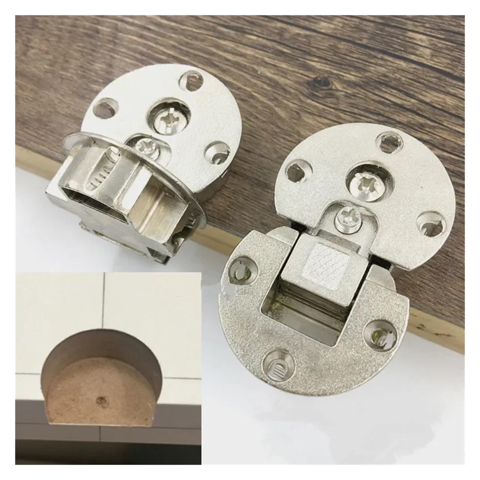 Bisagra plegable de aleación de zinc con doble cazoleta, apertura de 180 grados, for puerta de armario, bisagra plana oculta, herrajes ajustables for muebles