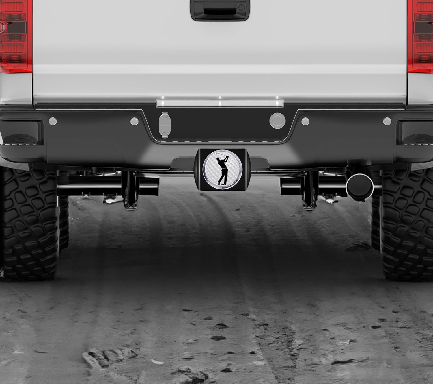 Elektroplate Golf Ball All Metal Black Sports Hitch Cover for Trucks and SUVs | Fits Standard 2" Trailer Hitch Receivers | Premium Weatherproof