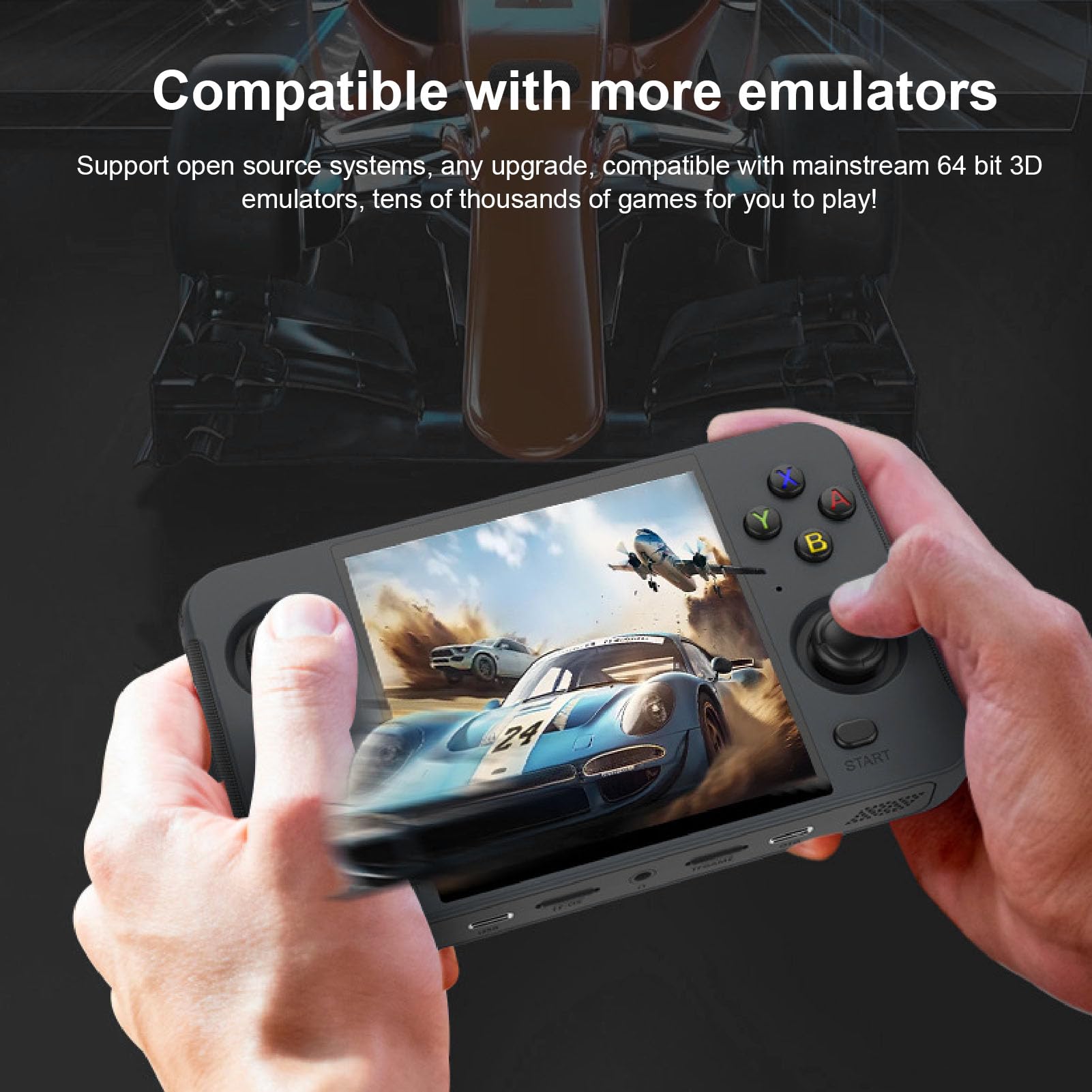 Tbest Console di Gioco retrò Portatile Console per Videogiochi Portatile con Schermo da 4 Pollici con Piccole Schede di Memoria per Bambini di Gioco 128G RK3566 Bit ARM 64 per Palmare da 0,8 GHz (#1)