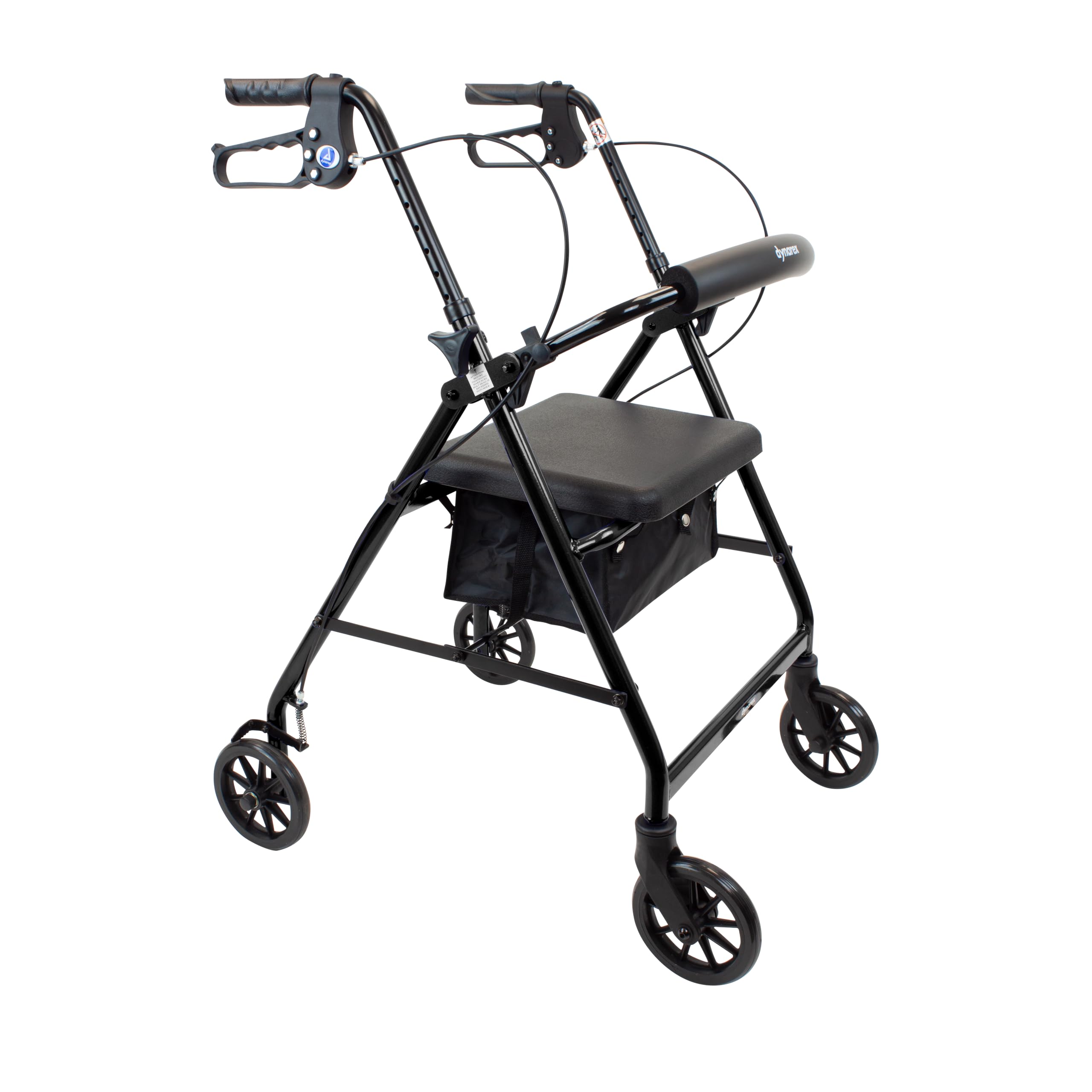 DynaGo Quad 6 Foldable Aluminum Rollator with 6" Wheels, Black — Amazon image 7
