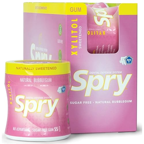 Vista 17 de Spry Fresh Natural Chicle de Xilitol Sistema de Defensa Dental - Sin Aspartamo, Sin Azúcar, Sin OMG, Sin Gluten