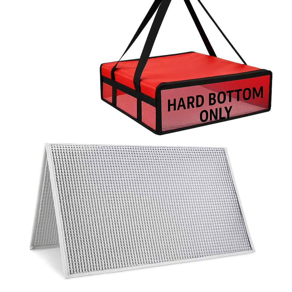 Photo 1 of Bodaon 1PK Hard Bottom for 20"×20" Insulated Pizza Dlivery Bag, Rideshare Delivery Bag, Catering Picnic Styrofoam Cooler Warmer Food Bags Carrier Accessories, Pizza-delivery-bag Collapsible Board