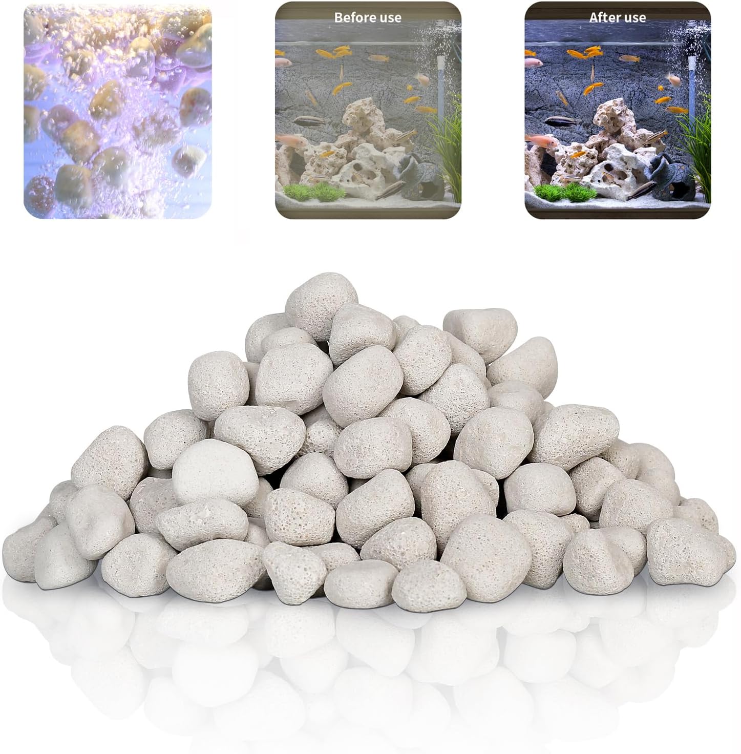 UPETTOOLS Aquarium Biological Filter Media, 1.2 Inch