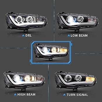 VLAND CZ4A 流れるウインカー ランエボX LED ヘッドライト Amazon | VLAND cz4a 流れるウインカー ランエボ X ギャラン