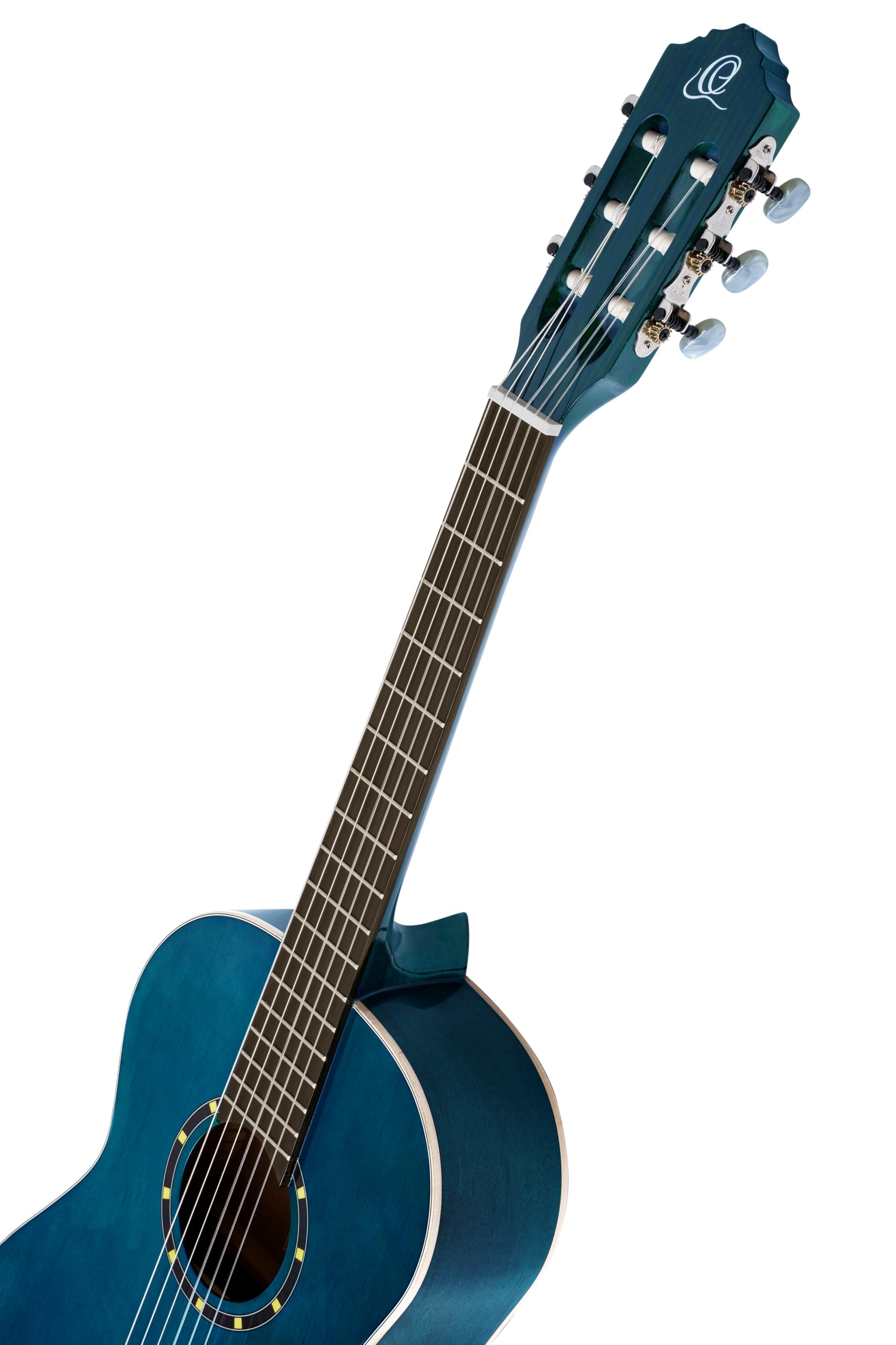 Ortega Guitars 3/4 Konzert Gitarre – Family Series – Inklusive Gig Bag – Fichte, Mahagoni, Blau (R121-3/4OC)