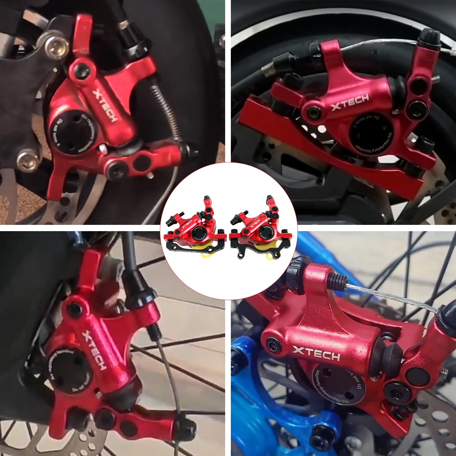 Z00M HB-100 - Set di freni a disco idraulici, anteriori e posteriori, per mountain bike, bici pieghevole