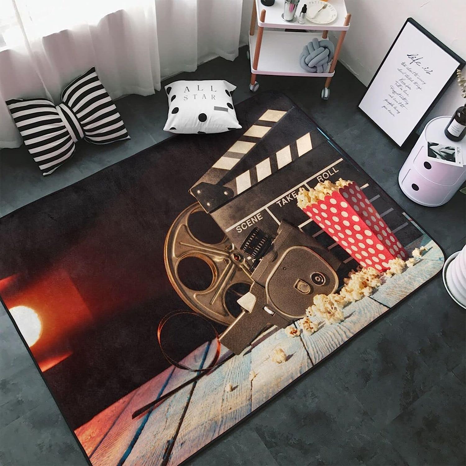 Tappeto Da Soggiorno Tappeto Da Camera Tappeto Per Bambini Tappeto In Morbida Flanella Stampata In 3D Film Film Per L'Home Theater - Poliestere Soft Touch Facile Da Pulire 140 X 200 Cm / 55,1 X 78,7