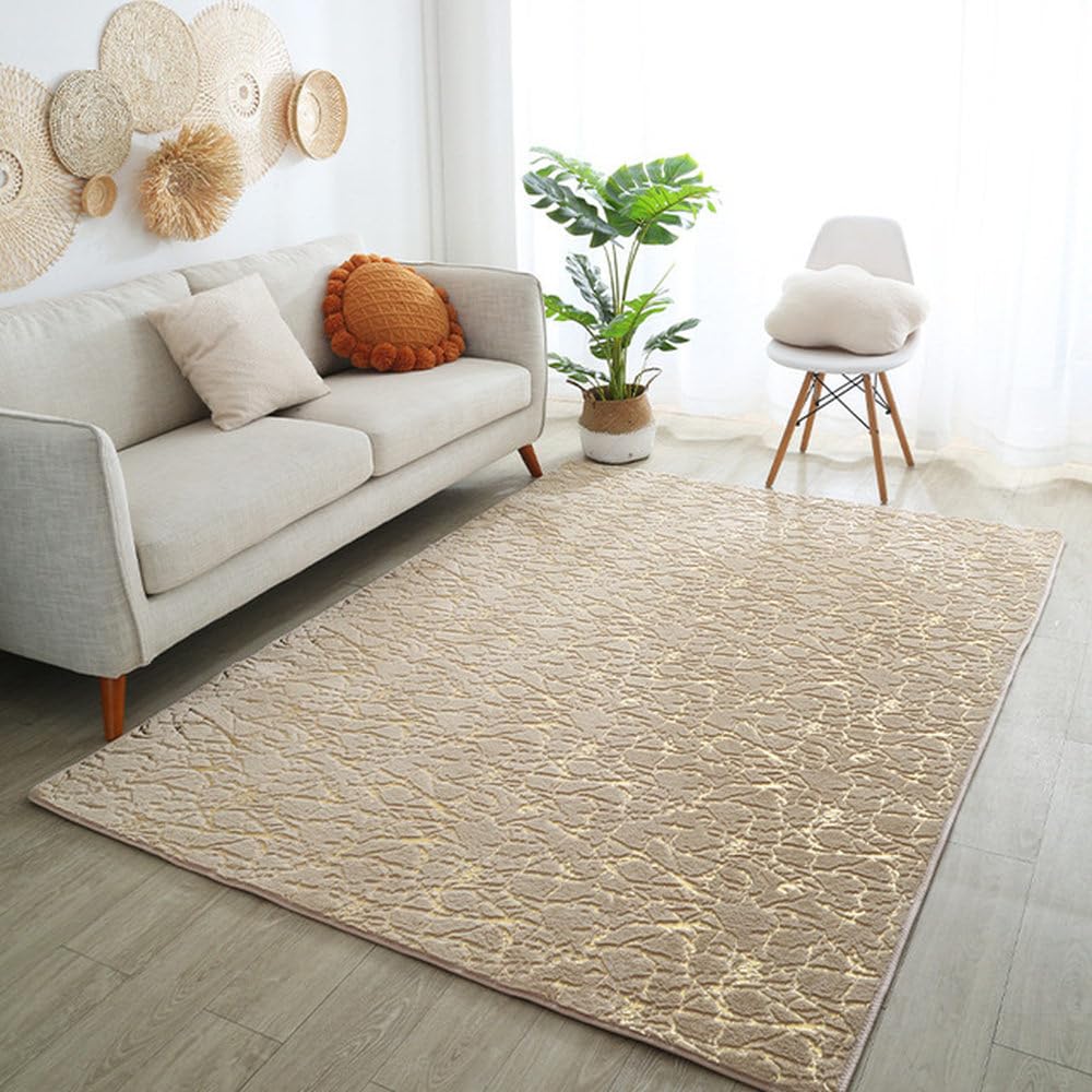 Tapis pour table d'appoint de salon effet marbre blanc déco cocooning