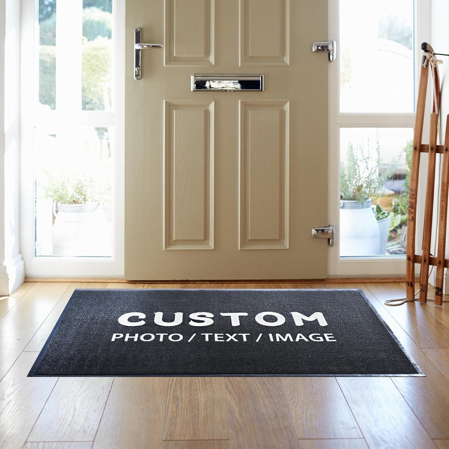 Personalized Doormat Commercial Floor Mat Custom Rugs with Logo Entryway Welcome Carpet Non Slip Washable Area Rug with Any Logo Size Color for Hotel Office Outdoor