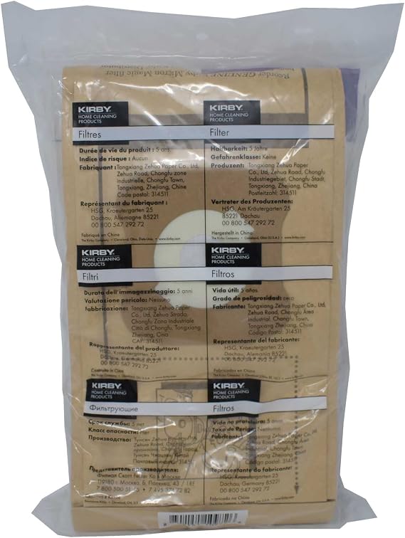 Kirby vac bags (9 count) for Models G4, G5 and Gsix
