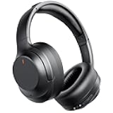 Active Noise Cancelling Headphones, Upgraded Wireless Bluetooth Headphones Over Ear with ENC Mic, HiFi Stereo Deep Bass, Noise Canceling Headphones Lightweight, BT 5.4, for Travel/Office/Home, Black
