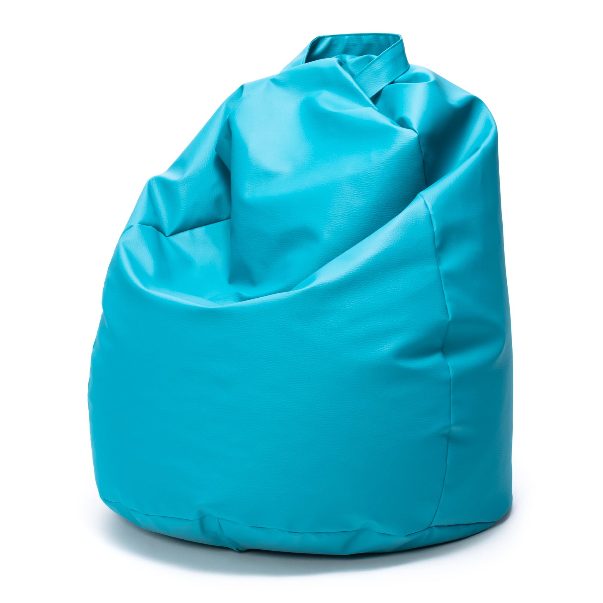 Ecopuf Pouf en Similicuir avec Rembourrage en Billes de polystyrène expansé, canapé résistant aux intempéries, Fauteuil Enfant XXL, Chaise Adulte, Tabouret, Pouf, Taille S - 80 x 50 cm