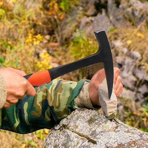 Miniatura 6 de 2 martillos de 28 onzas, martillo de mampostería de 11.8 pulgadas, martillo de geólogo de acero, martillo de púa de roca con punta puntiaguda y