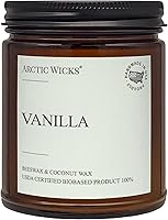 Vista 5 de Arctic Wicks - Velas perfumadas de cera de abeja y coco, 9 onzas, ámbar, rústicas, no tóxicas, de combustión limpia, 100% certificada por USDA, a
