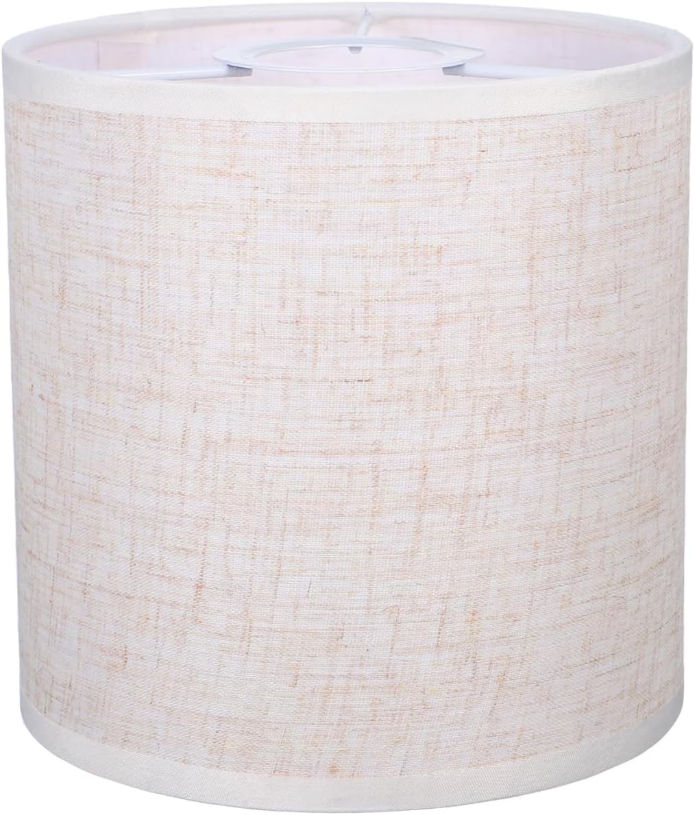 DOITOOL Small Linen Lampshade 5.9 Inch Barrel Cloth Lamp Shade for Ceiling Light Wall Lamp Table Chandelier Floor Cover