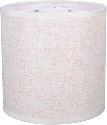 DOITOOL 1 pantalla de tela para lámpara, bombillas redondas, vintage, decoración del hogar, lámparas rústicas, exquisitas pantallas, cubierta de