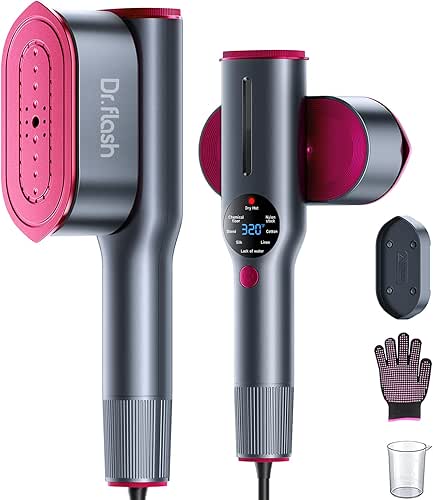 DRFLASH 2-in-1 Steamer & Iron for Clothes,15s Fast Heat-up 1200W