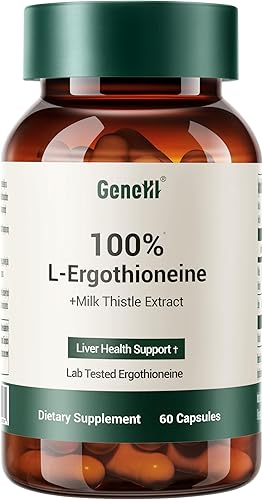 Suplemento de desintoxicación hepática de cardo mariano  Apoyo hepático avanzado y antioxidante celular  30 mg de Ergotioneína de alta pureza para