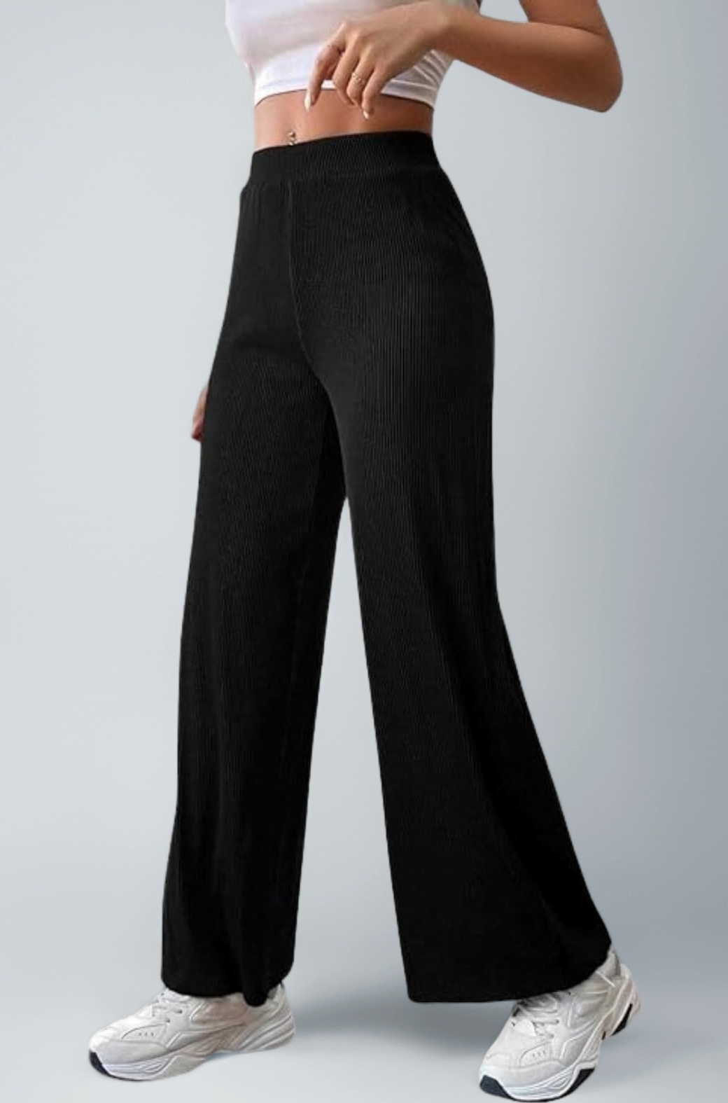 GRECIILOOKS Women’s Parachute Cargo Pants – High Waist Flared Korean Trousers| Trendy Casual Wear for Daily & Travel Use (Available in Plus Size and Combo Pack of 2)