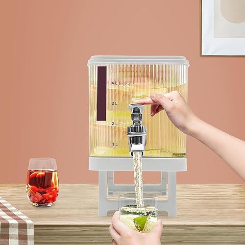 Miniatura 4 de Drink Dispenser, 1.2 Gal Water Juice Drink Dispenser With Spigot Water, Ice&Hot Tea Pitcher For Indoor Or Outdoor Parties, Barbecue, Daily Water Use