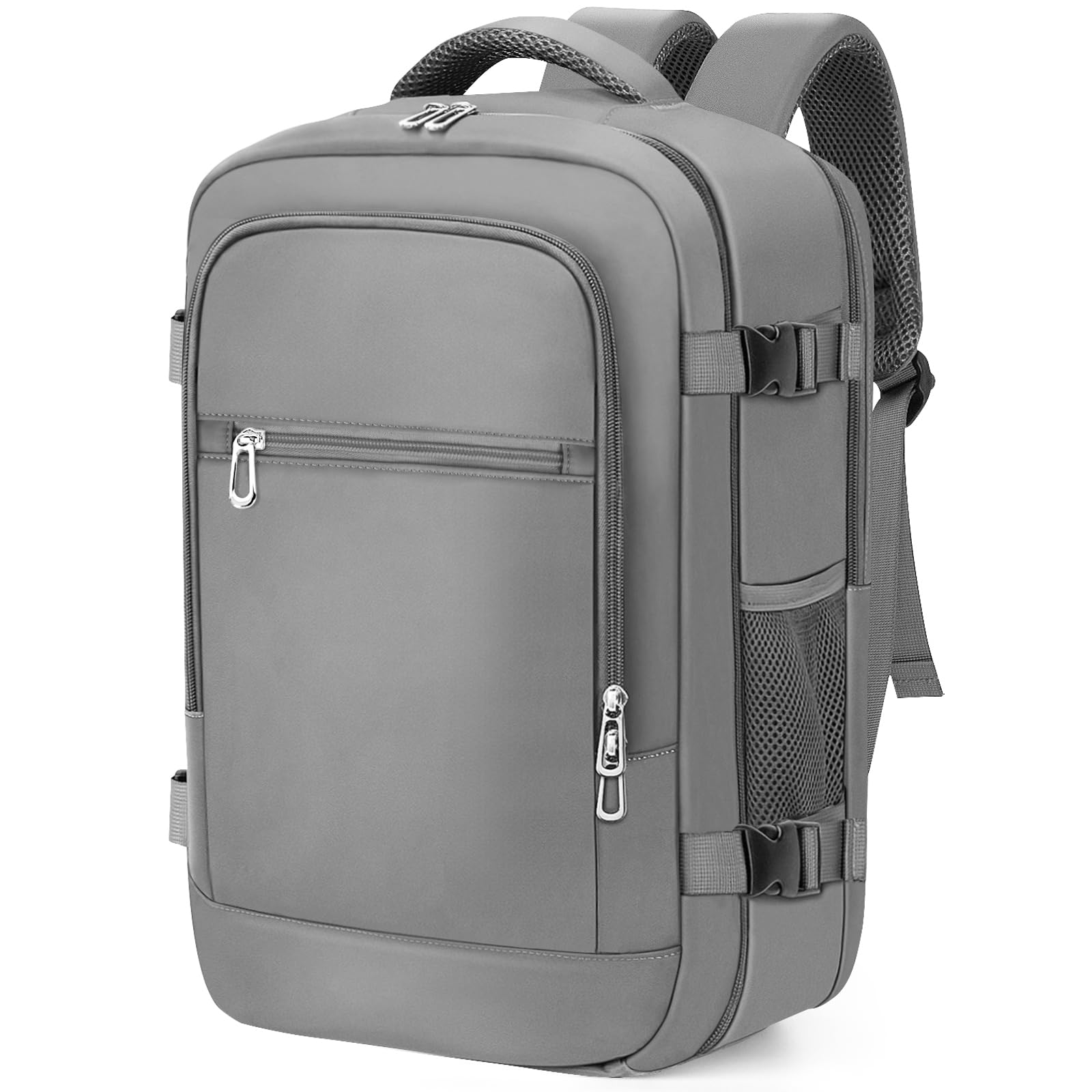 BAHIWOM Handgepäck Rucksack 40x20x25 für Ryanair, 20L Reiserucksack mit 14 Zoll Laptopfach, Trolley Sleeve, Unter Sitz Flugzeug Kabinentasche für Geschäftsreisen, City-Commute, Grau