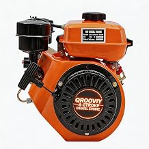 4-Stroke 3HP Diesel Engine,2.2KW Single-Cylinder Diesel Engine,Recoil Start System Diesel Motor with Air-Cooling,Portable Diesel Engine for Gardening Agriculture Tractor Bulldozer Harvester