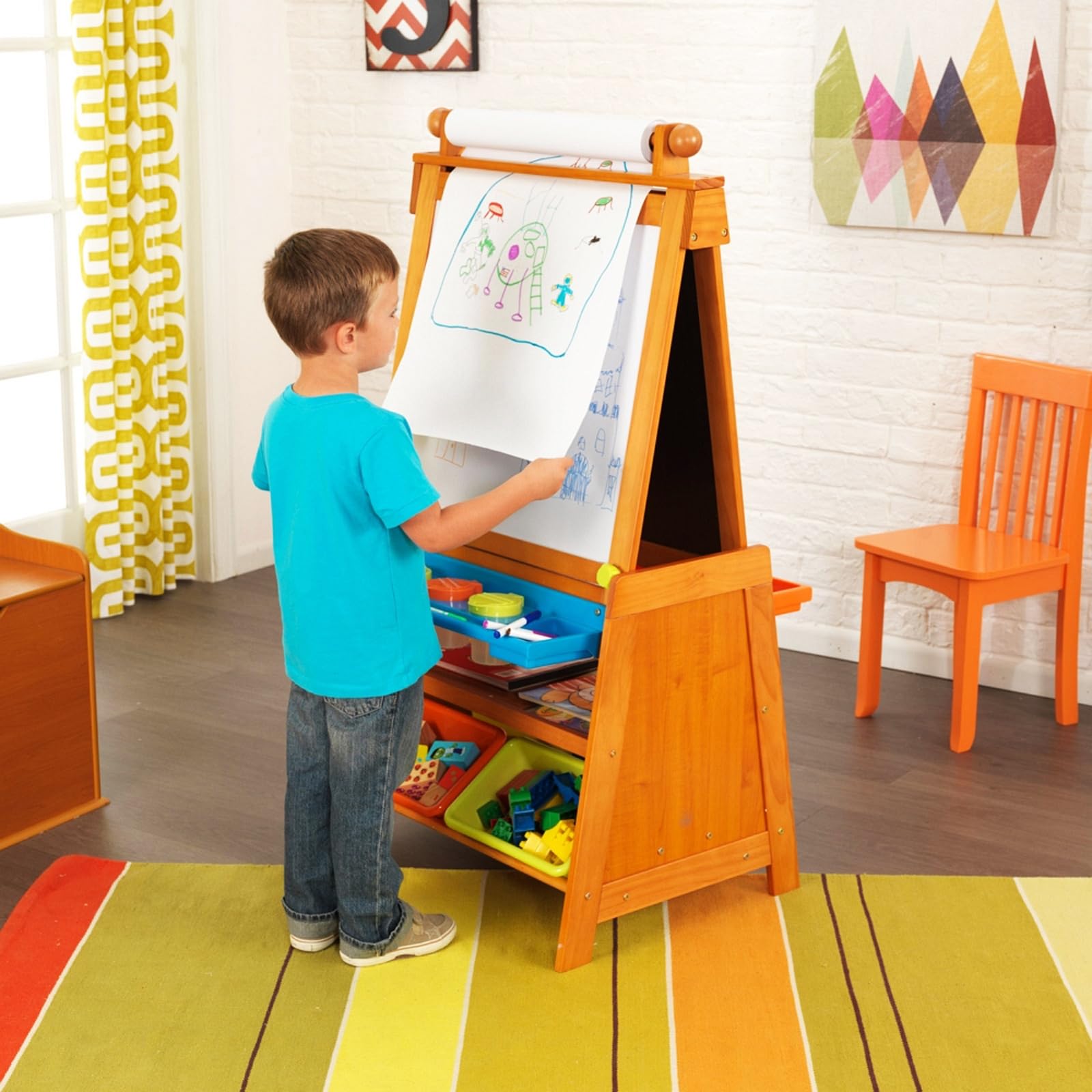 ASelected 2 Stück Zeichenpapier Rolle Weiß, 43cm x 25M Papierrolle Malen Kinder Papierrolle Zeichnen 70g/qm für Kleinkinder, Staffeleipapier, Flipchart, Wandkunst, Geschenkpapier