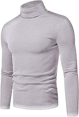 Heather Grey Turtleneck Men Shirt