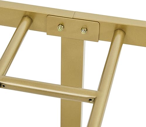 Miniatura 9 de Topeakmart Marco de cama de metal de estilo victoriano tamaño King con cabecero, base de colchón, no necesita somier, almacenamiento debajo de la