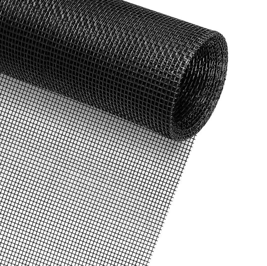 Mosquitero en Rollo de Fibra de Vidrio, Malla Anti-Insectos para Ventanas y Puertas, Resistente a Rayos UV, Fácil de Cortar e Instalar (Negro, 150x500cm)
