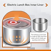 Vista 3 de Electric Lunch Box Inner Container, Stainless Steel Lunch Box Insert Replacement Inner Pot for Most Heated Lunch Boxes