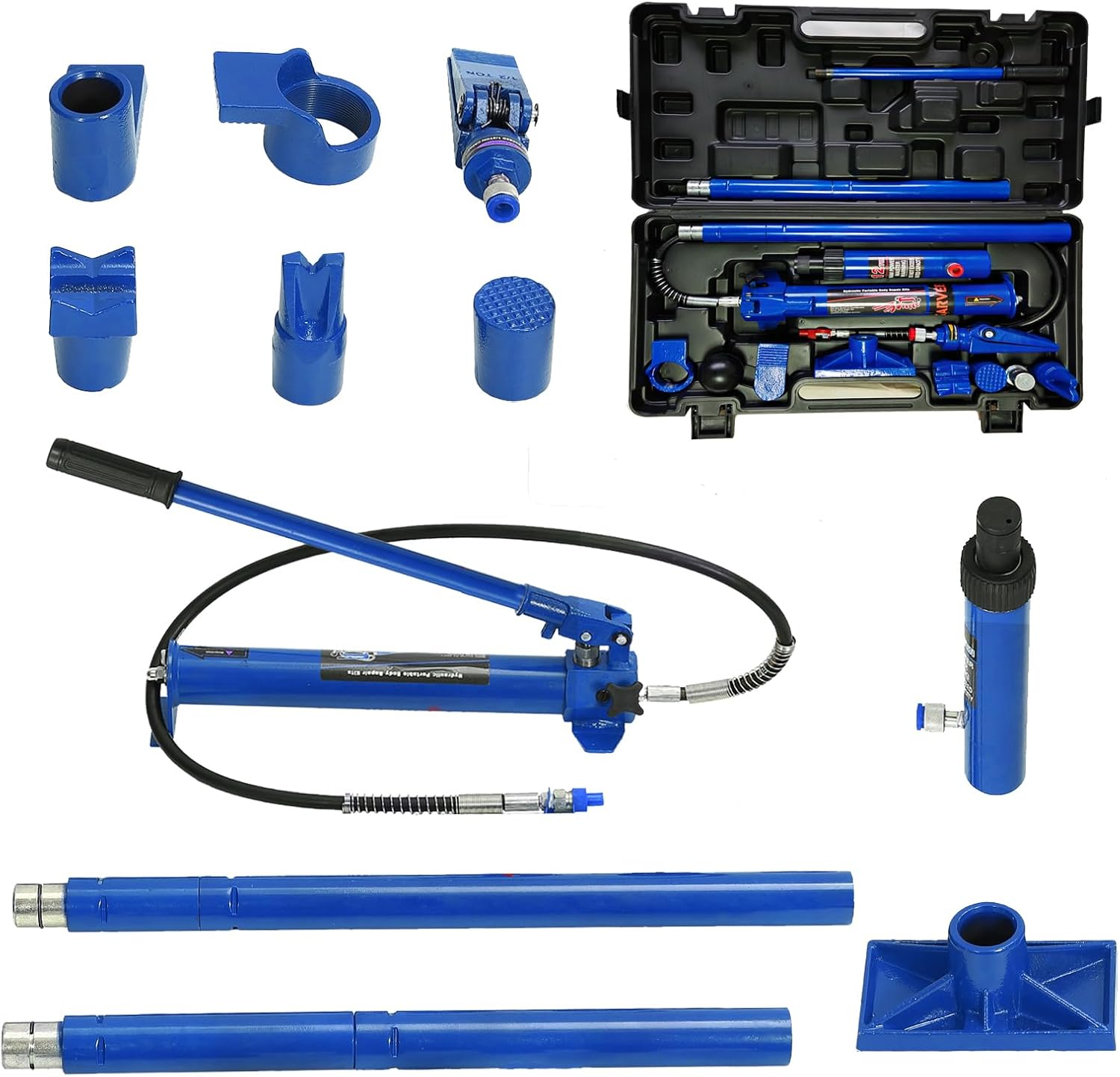 Garvee 12 Ton Porta Power Kit, Heavy Duty Hydraulic Auto Body Frame Repair Kit, Hydraulic Porta Power Set with Portable Storage Case for Cars, Trucks, SUVs & More