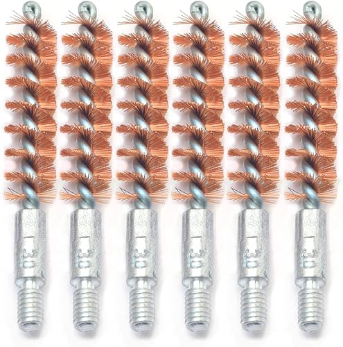 10 cepillos de limpieza de pistola de bronce con cerdas de fósforo para rifle y escopeta (0.30 Cal corto)