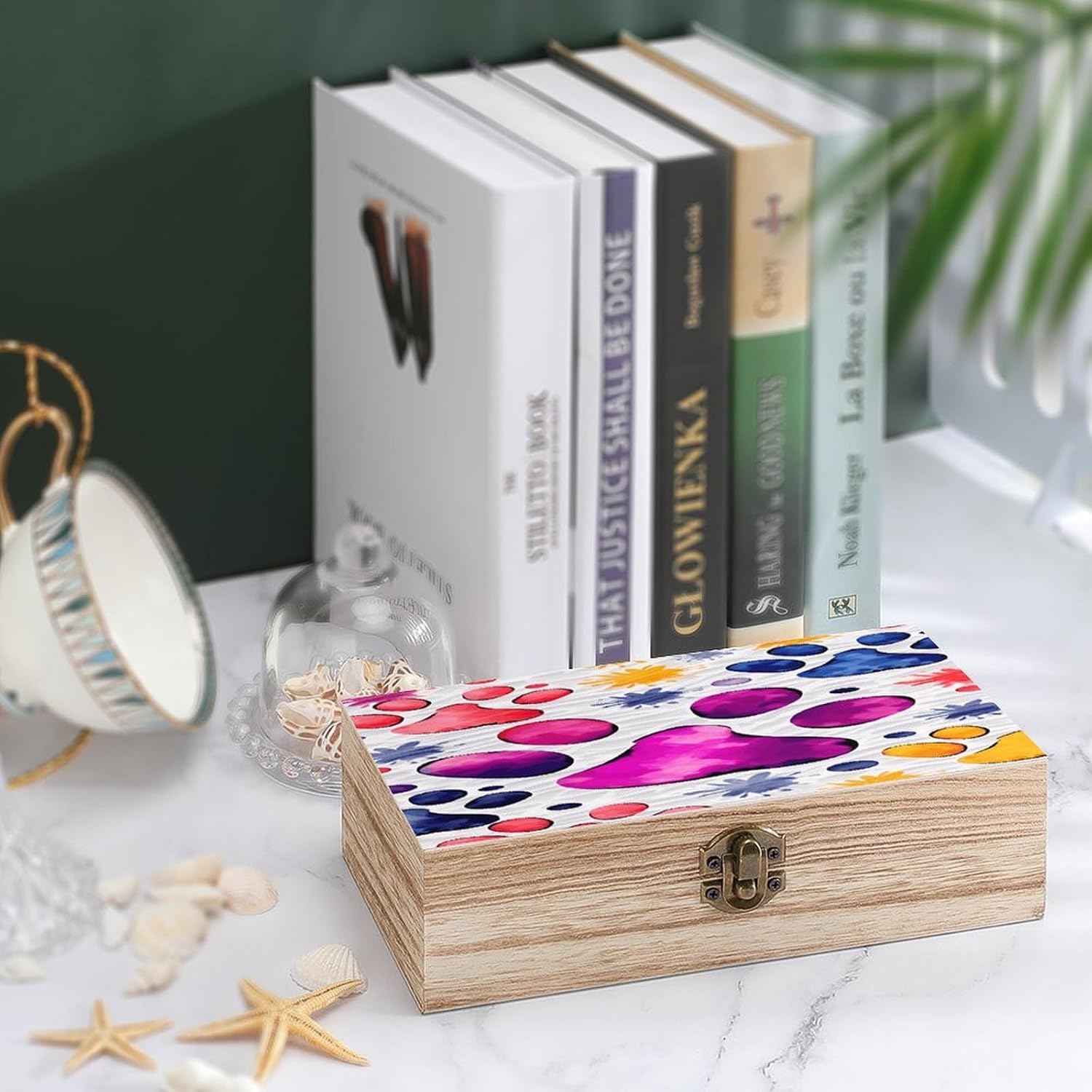 Wooden Keepsake Box, Wood Storage Box for Jewelry Photos Letters image 4
