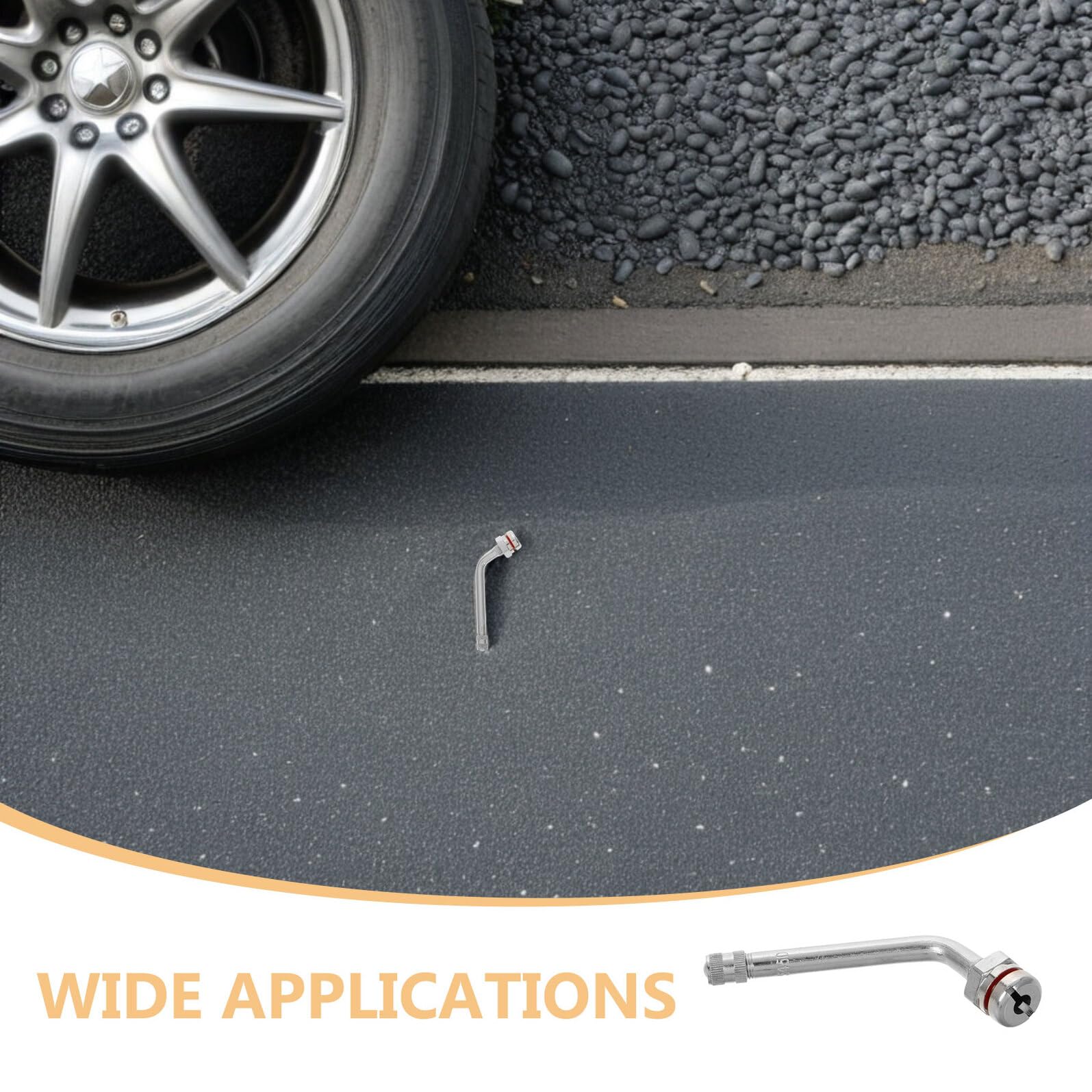 Kit 10 Pezzi Estensori Valvole Pneumatici in Metallo per Camion, Estensione Stelo Valvola Tubeless Sigillatura Antiperdita, Resistente per Manutenzione Pneumatici Pesanti