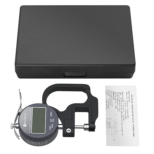 Vista 37 de Neoteck Medidor digital de grosor de 1 pulgada/1.000 in, pantalla LCD de 0.0005 pulgadas con conversión de pulgadas/mm, herramienta de medición