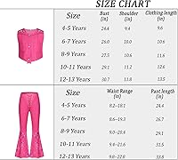 Vista 6 de Disfraz de vaquera para niñas, disfraz de discoteca hippie de los años 70 y 80, disfraz de Halloween, uniforme rosa