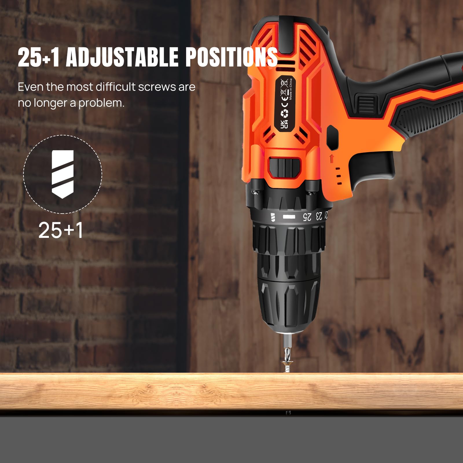 Trapano avvitatore a batteria Combi Trapani elettrici Worklight w/2pcs batterie agli ioni di litio