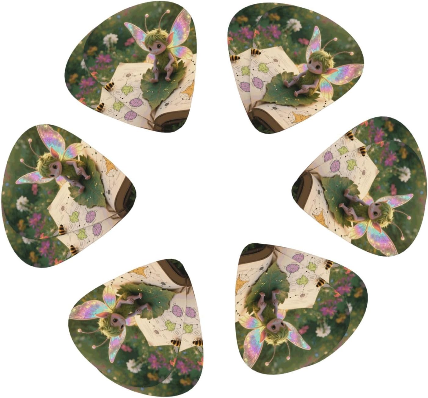 Book of Wonders print Guitar Picks With Storage Box Resistant Guitar Pick 12 Pack Guitar Accessories for Electric Guitar Ukulele Bass Personalized Gifts image 3