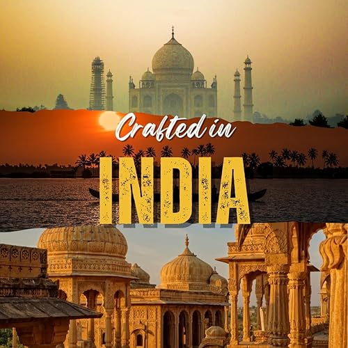 Miniatura 5 de Figura de elefante de madera hecha a mano – Obra de arte tradicional, adornos dorados y piedras preciosas – Estatua decorativa de elefante de la