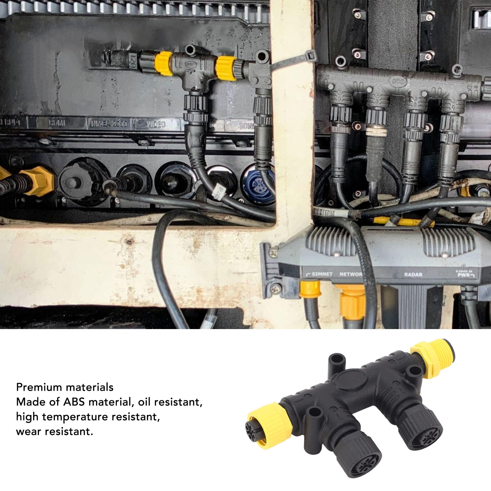 Per Connettore a T a 2 Porte NMEA 2000, Connettore a T Per Reti Lowrance Simrad B& Navico, Connettore a T Per Cavo di Derivazione Backbone Impermeabile IP67 a 5 Pin