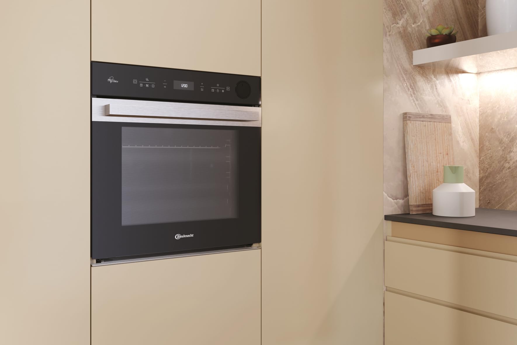 Bauknecht BIK5S DP8F2 ES Einbau Dampf-Backofen Soft Steam FlexiClean Pyrolyse AirFry Multiflow MyMenu 2-fach Teilauszug Energieklasse A+
