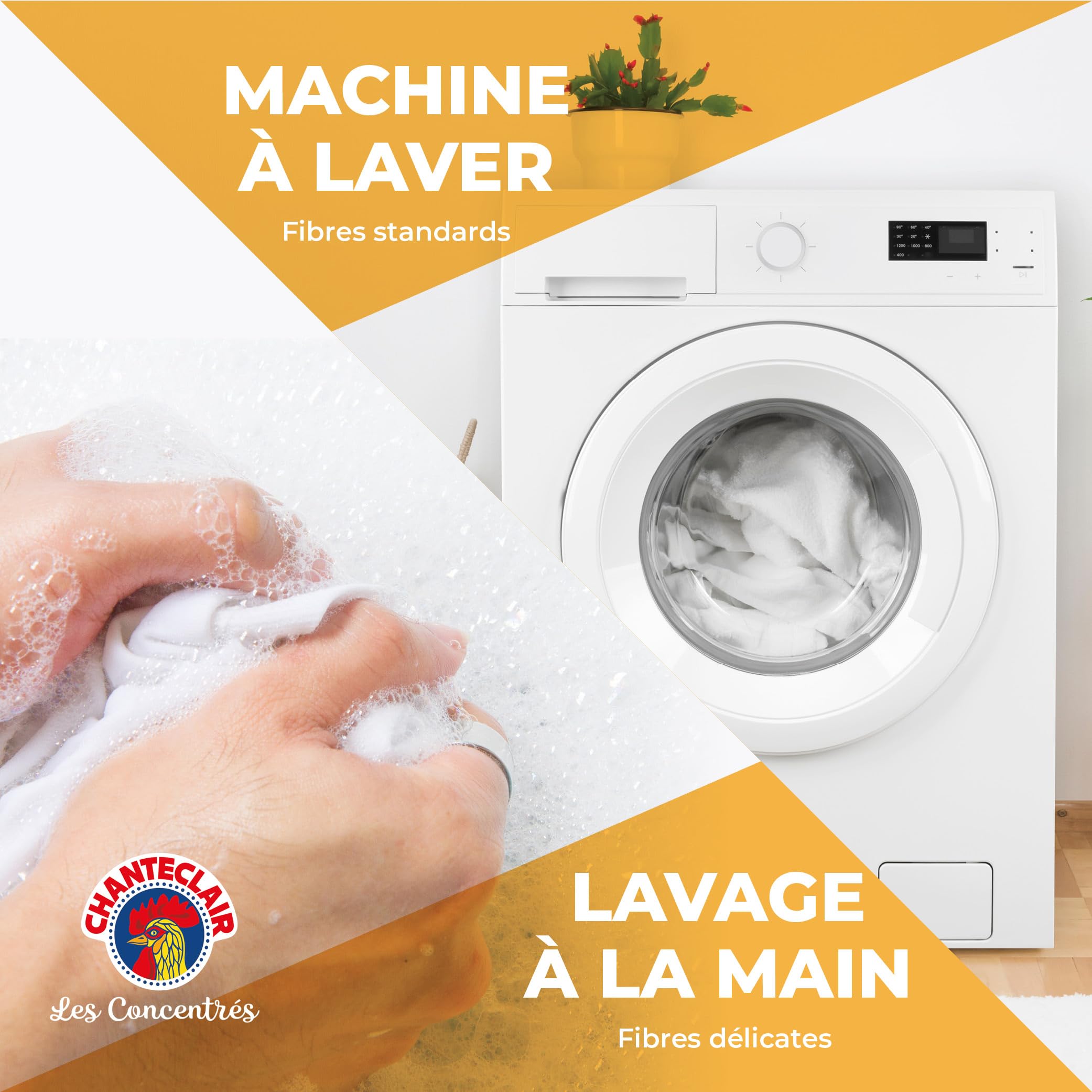 Chanteclair - Assouplissant Linge Concentré Perles de Parfume, Fleurs d'Oranger et Narcisse, Fraîcheur très Longue Durée, Libération Progressive Jusqu'à 100 Jours, 57 lavages - 1140 ml x 8