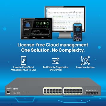 EnGenius Cloud ECS1528FP 24-Port Gigabit PoE+ Switch with 410W Budget & 4 SFP+ Ports