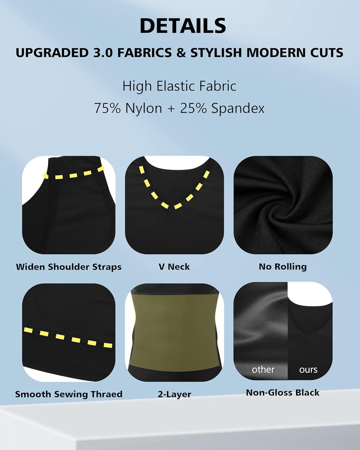 Mens Compression Shirt Tummy Control Shapewear for Gynecomastia Hide Belly Slimming Breathable Undershirt - Image 6